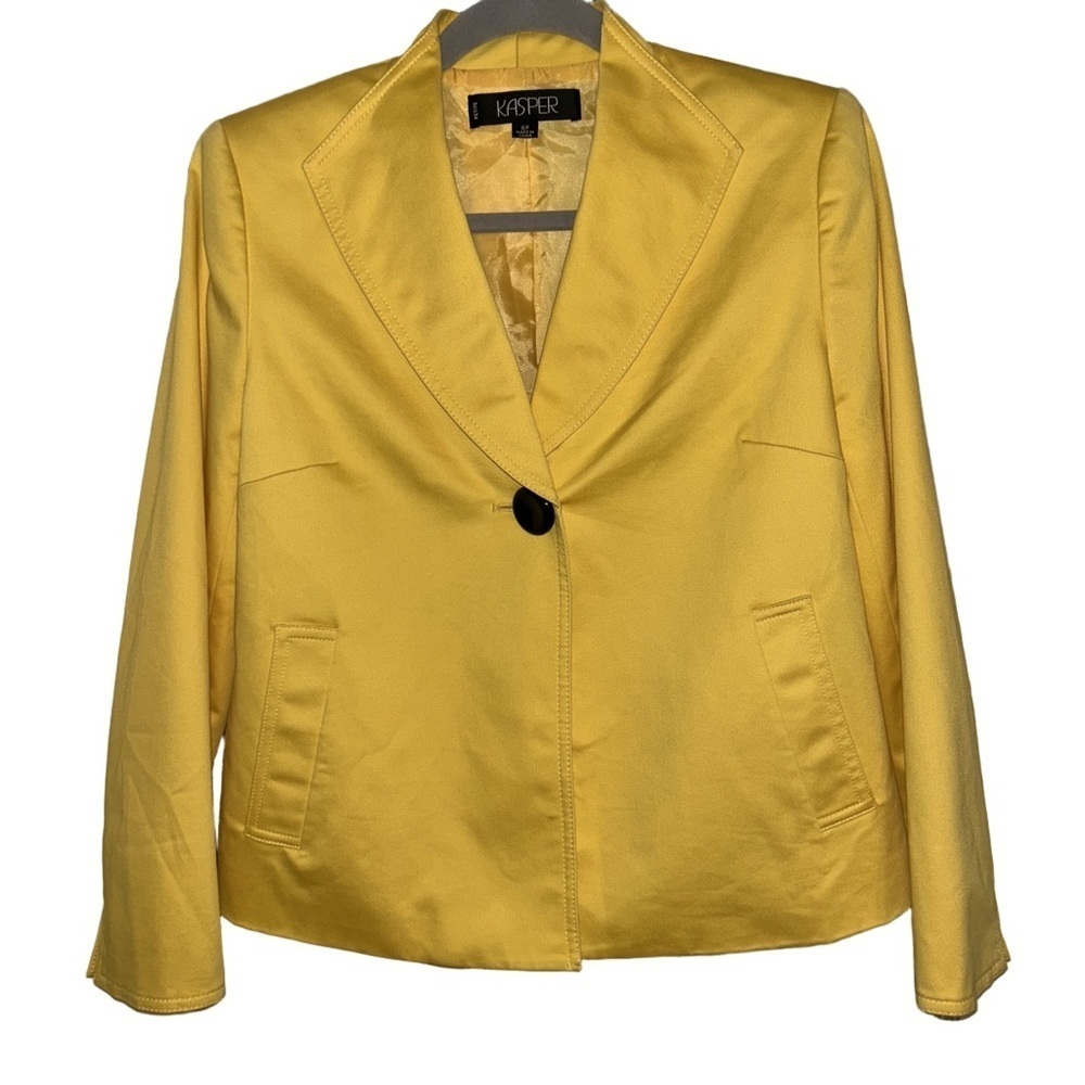 🍀 3 for $25 Kasper Retro Yellow Blazer Vintage